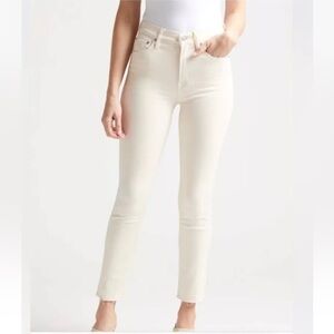 EDWIN Bree vanilla skinny raw hem jeans